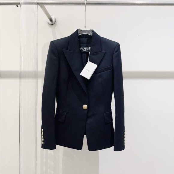 Balmain Jackets & Blazers - Authentic Balmain Navy Blazer with Gold Buttons